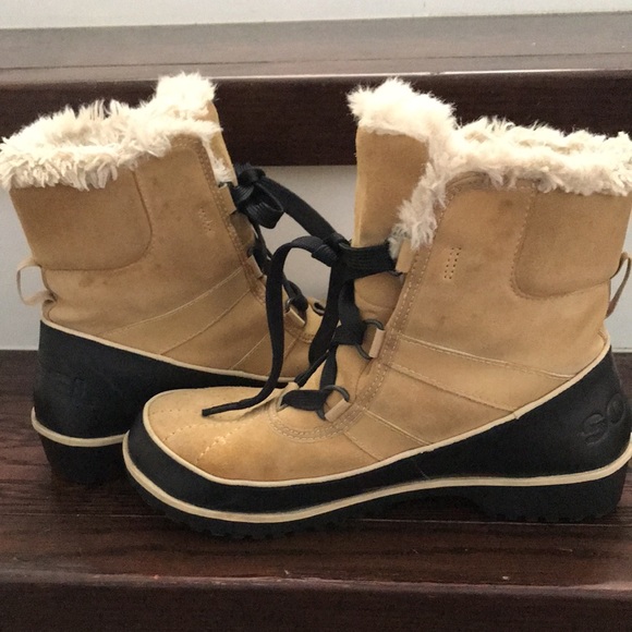 🥾 Sorel Beige Swede Boots WB29 - Picture 3 of 4